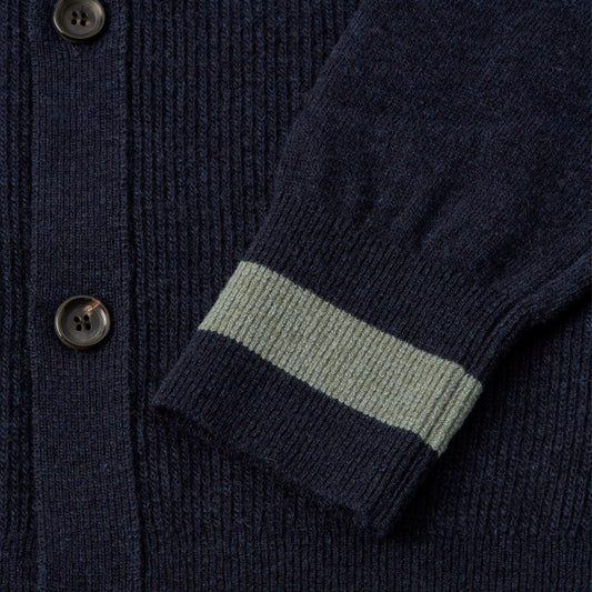 - Britten Knttd Cardigan Greeves - Navy
