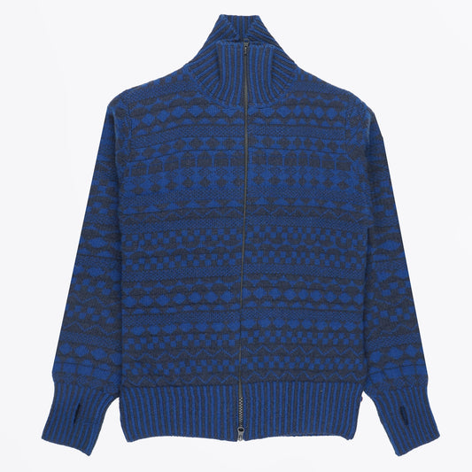 - Zip Through Cardigan Fitzroy - Navy/Blue