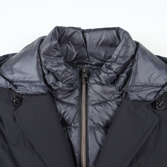 Light Down Padded Blazer - Navy