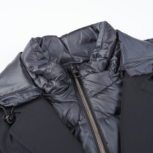 Light Down Padded Blazer - Navy