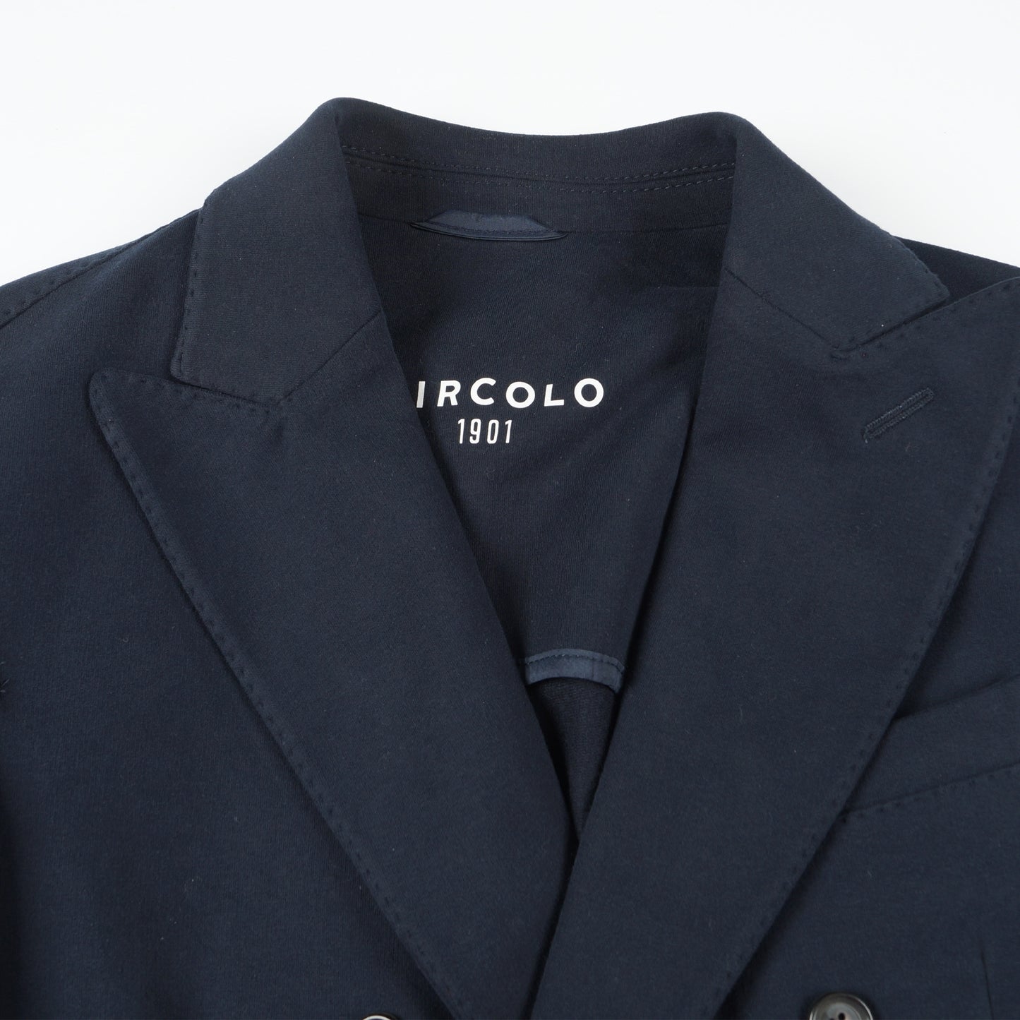 - Double Breasted Jersey Blazer - Night Blue