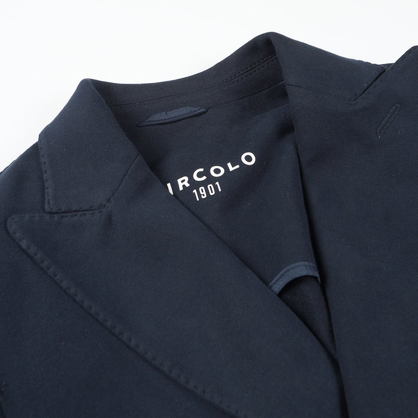 - Double Breasted Jersey Blazer - Night Blue