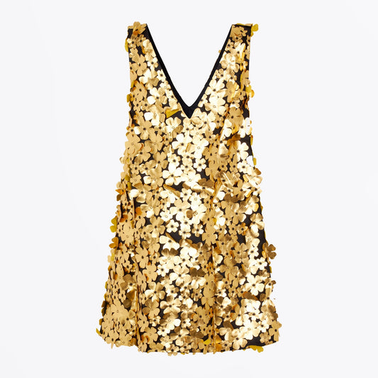 - Elena Dress - Golden Flowers
