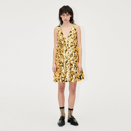 - Elena Dress - Golden Flowers