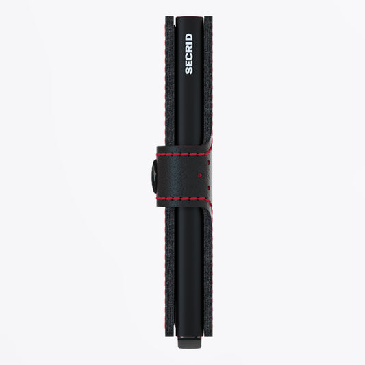 Miniwallet - Perforated Black/Red