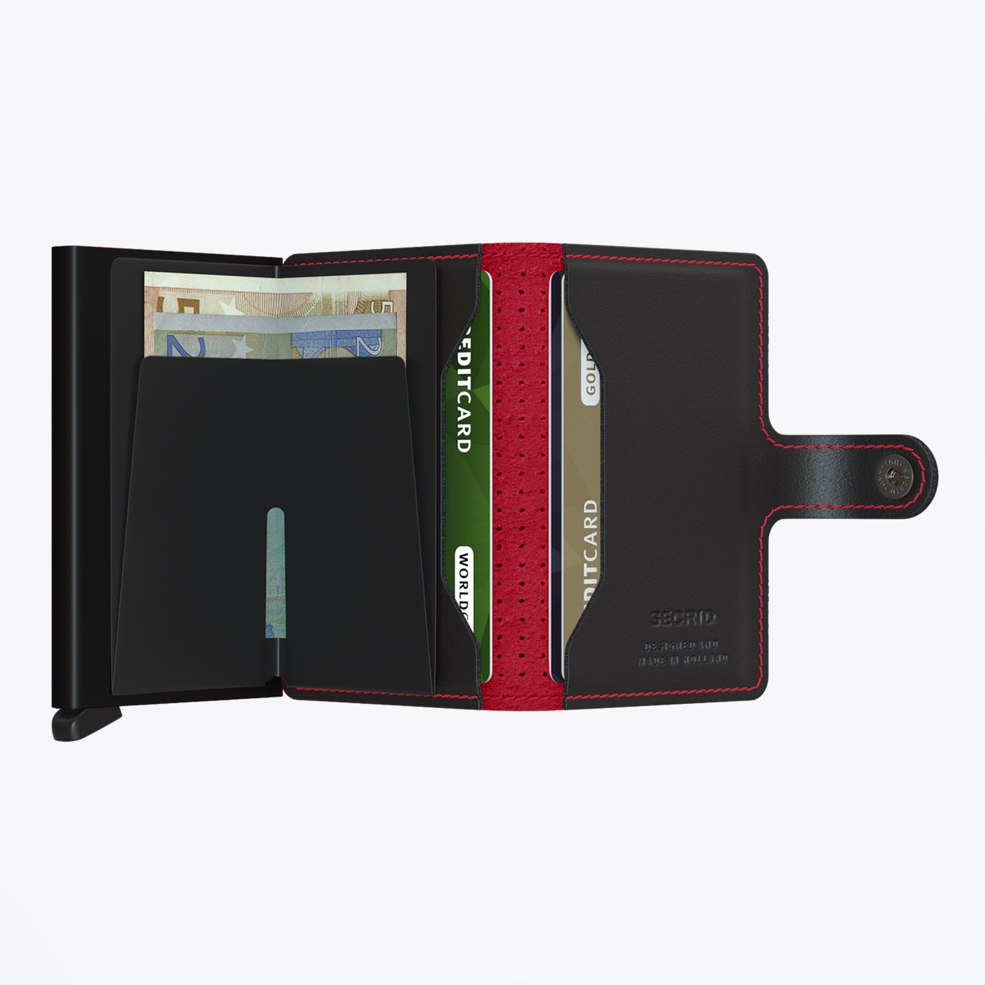 Secrid Miniwallet - Perforated Black/Red