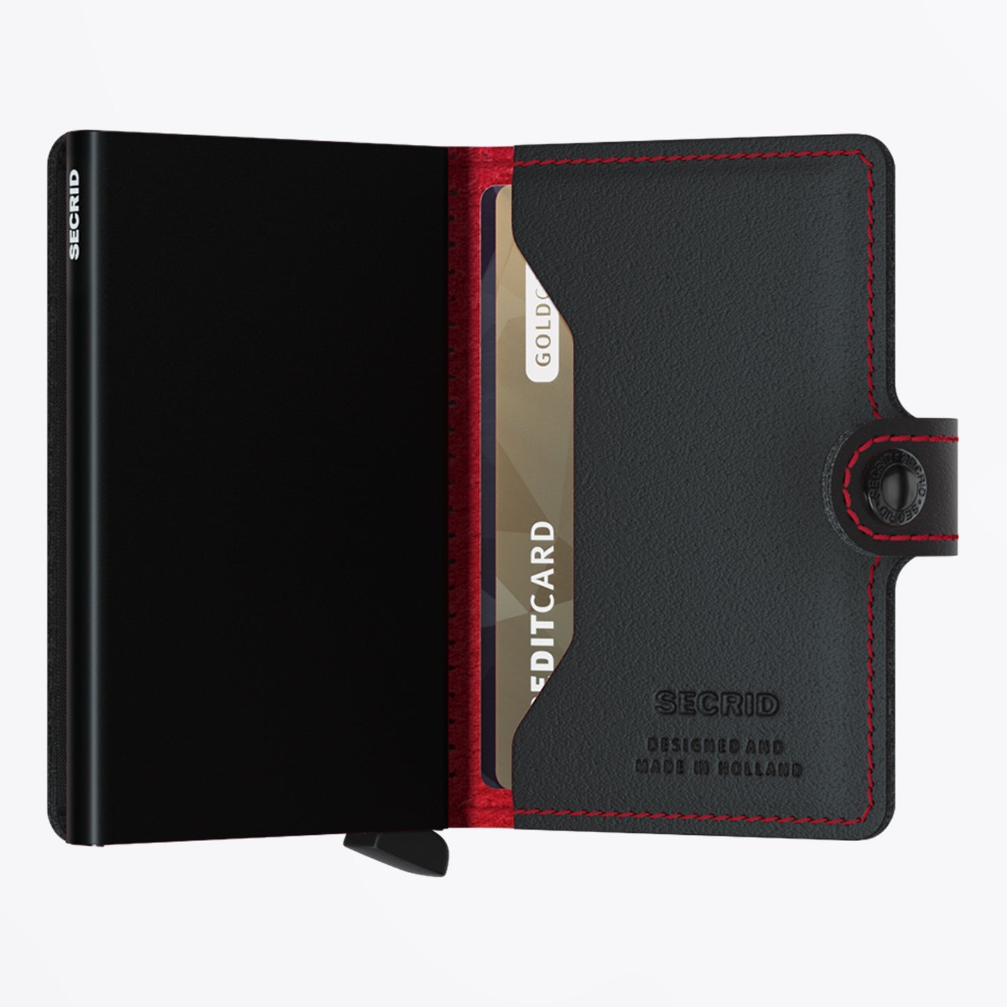 Miniwallet - Perforated Black/Red
