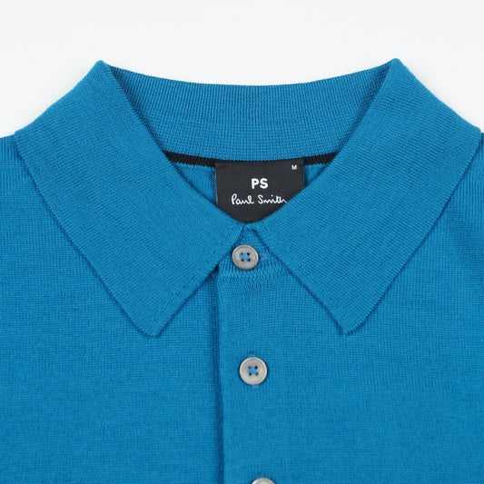 - Polo Sweater -  Petrol Blue