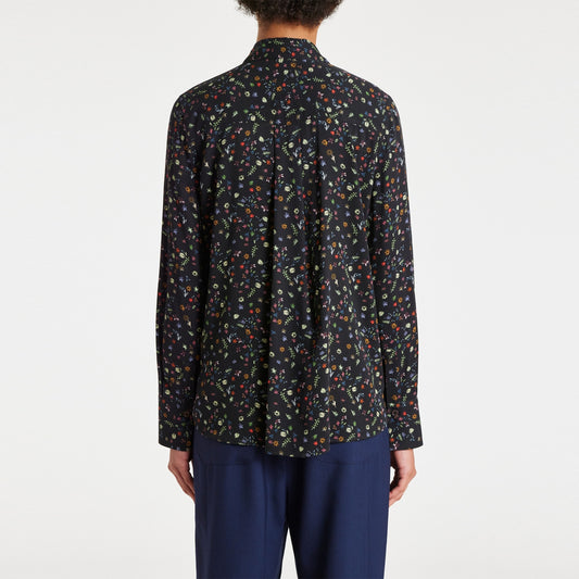 - Women's Print Shirt - Black