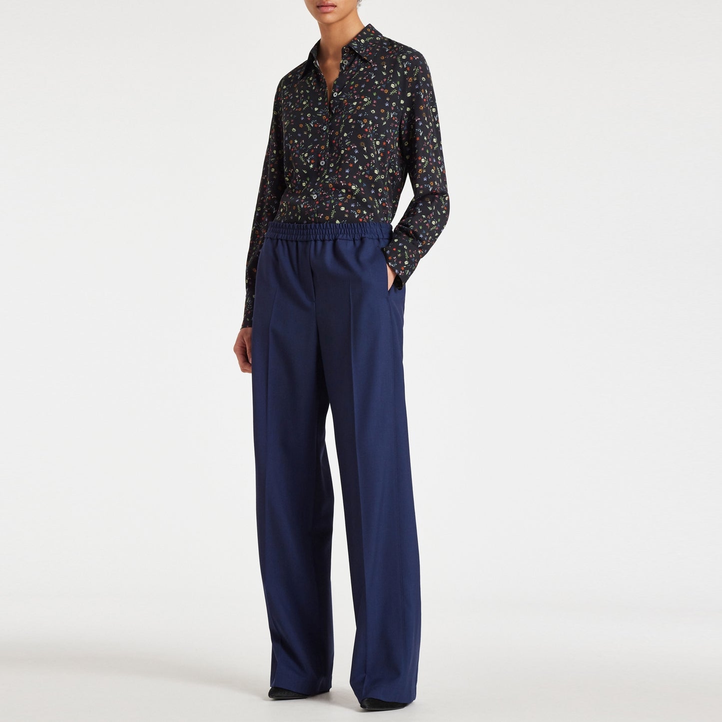 - Women's Print Shirt - Black