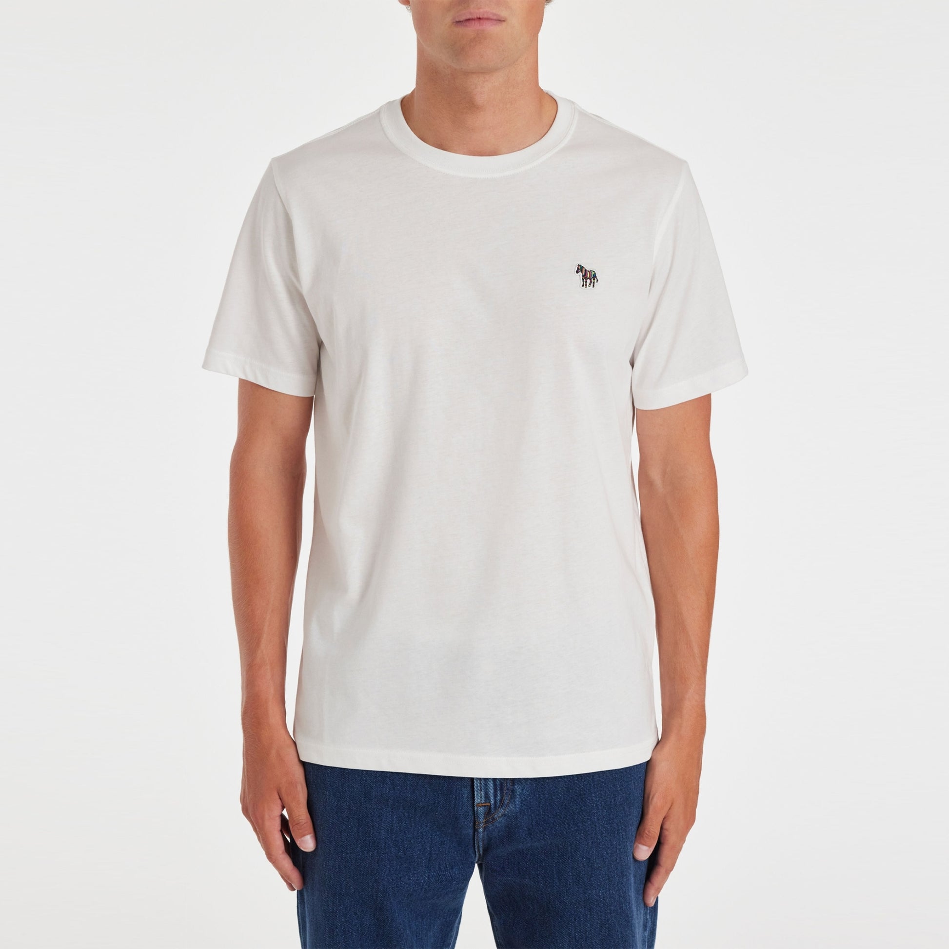 Paul - Zebra Badge T-Shirt - White