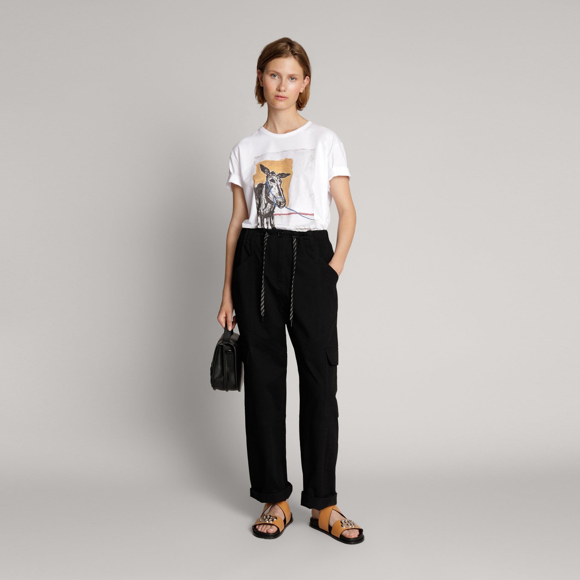 Munthe Midi Printed T-Shirt - White