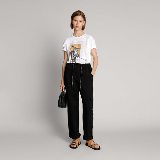 Midi Printed T-Shirt - White