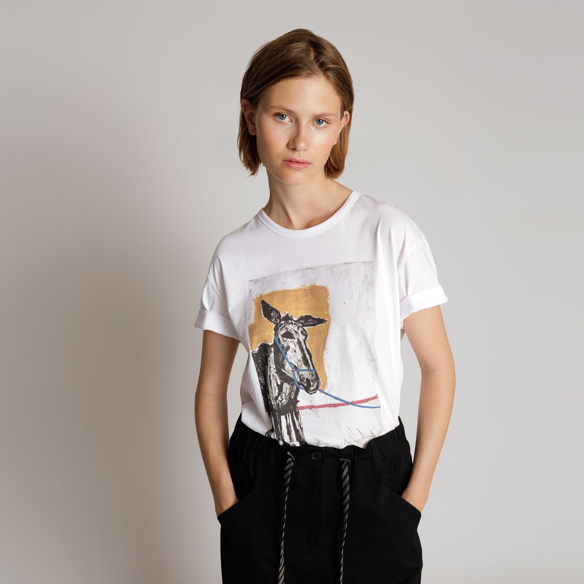 Munthe Midi Printed T-Shirt - White