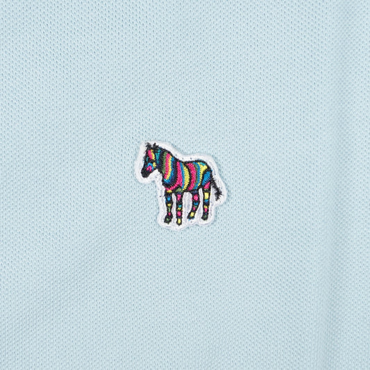 - Zebra Polo Shirt - Light Blue