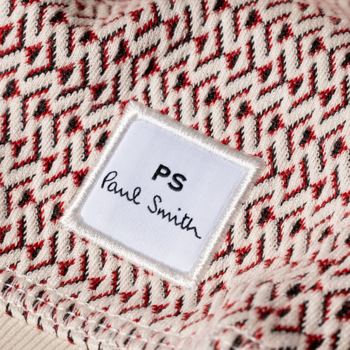 Jacquard Jersey Cardigan - Red/White