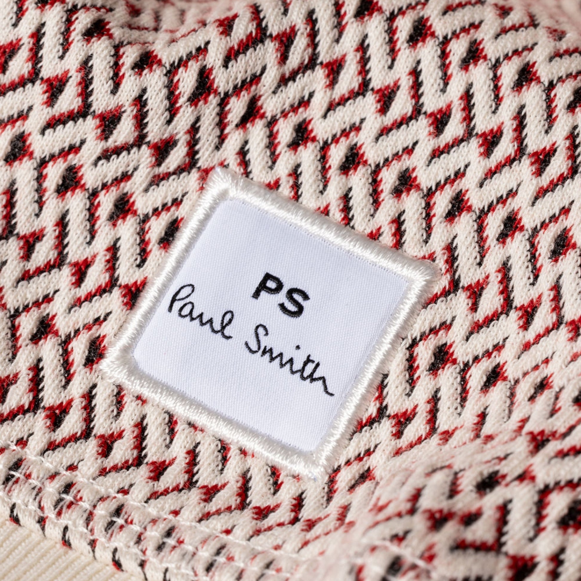 Paul Jacquard Jersey Cardigan - Red/White