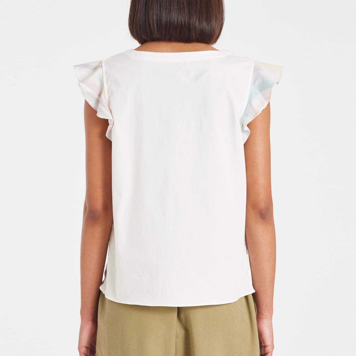 - V-Neck Cotton Top - White
