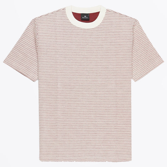 Jacquard Jersey T-Shirt - Red/White