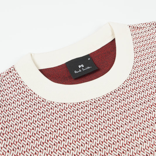 Jacquard Jersey T-Shirt - Red/White