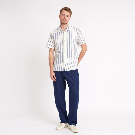 - Riviera Shirt Rickman - White/Blue