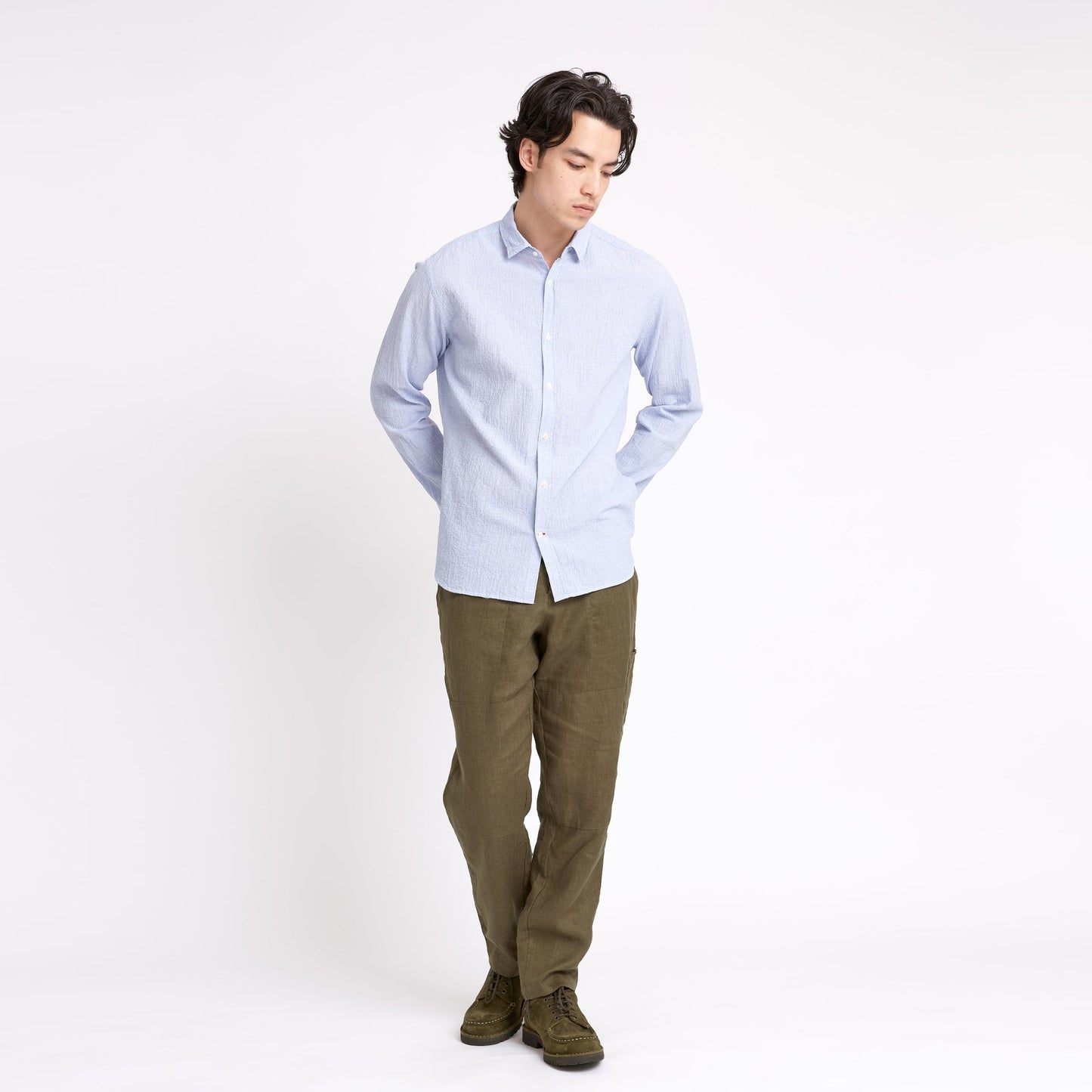 - Clerkenwell Tab Shirt Hughes - Blue