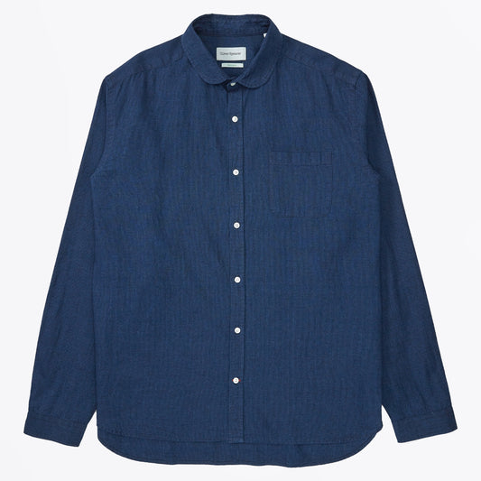 - Eton Collar Lawes Shirt  - Navy