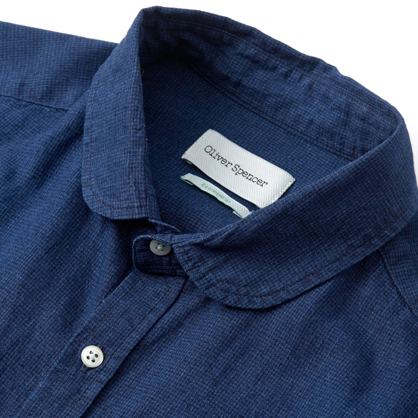 - Eton Collar Lawes Shirt  - Navy