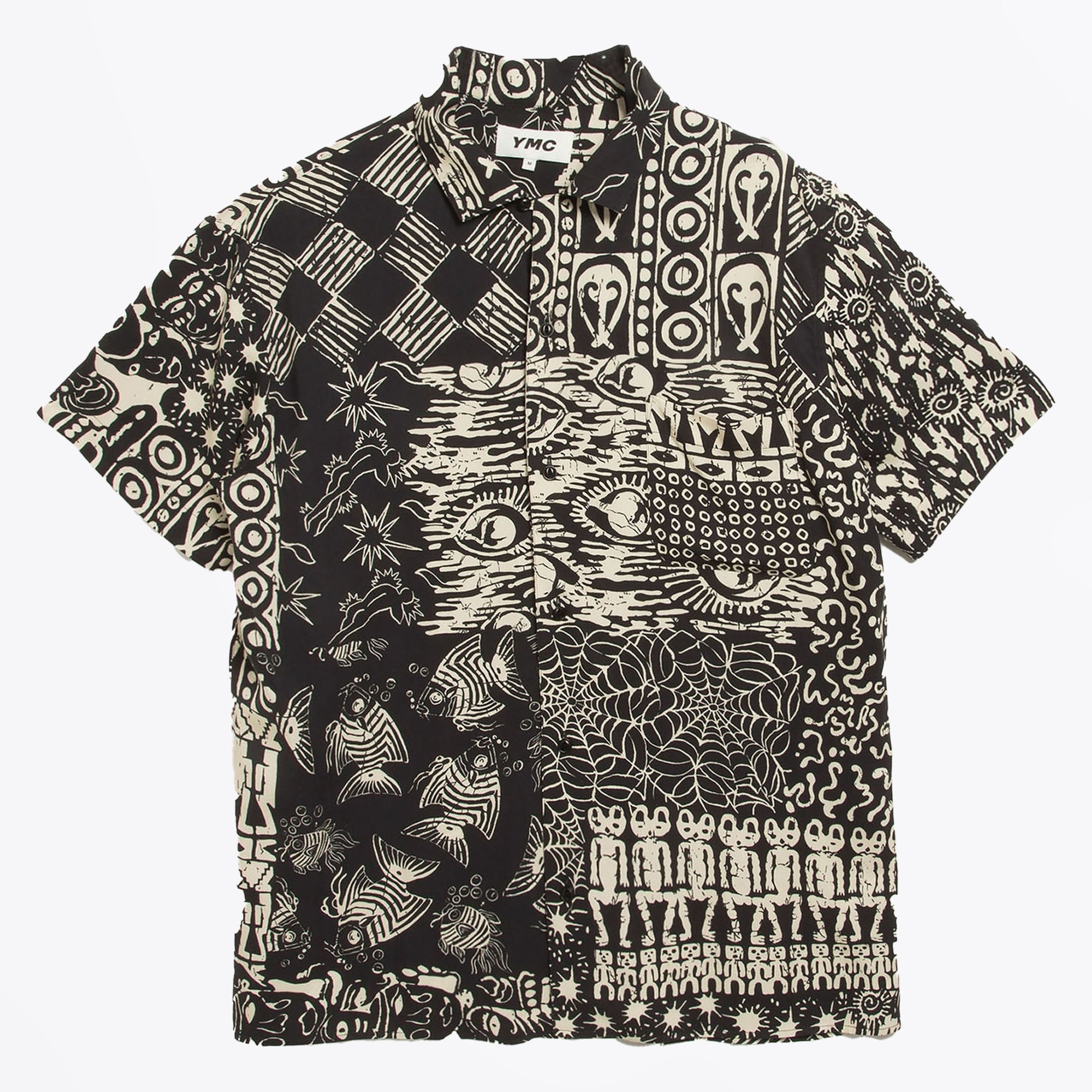YMC Malick Shirt - Black Multi