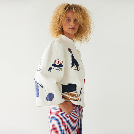 Handcrafted Circus Jacket - Creme