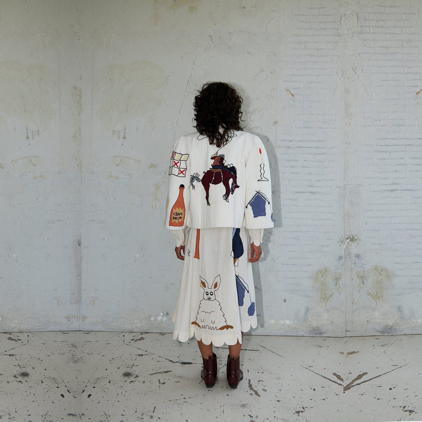 Handcrafted Circus Jacket - Creme