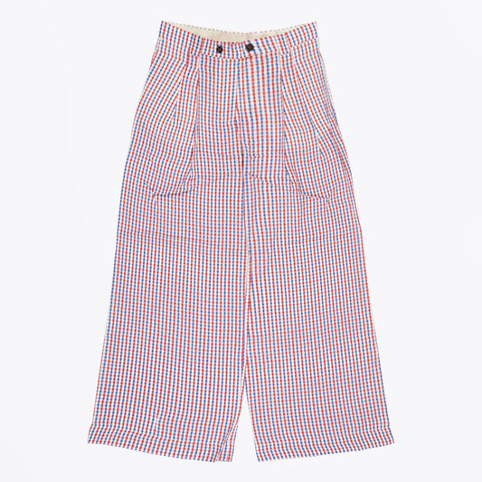 - Irena Checked Pants - Red