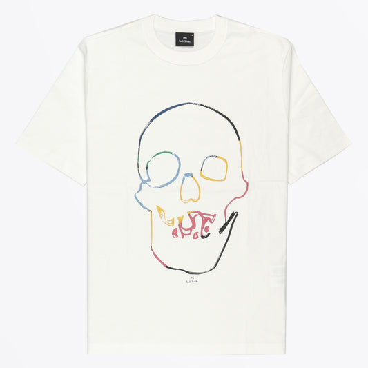 Linear Skull T-Shirt - Off White