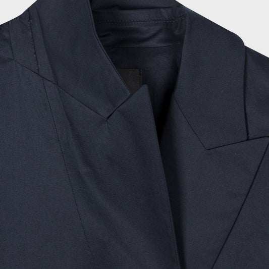 - Cotton Poplin Blazer - Navy