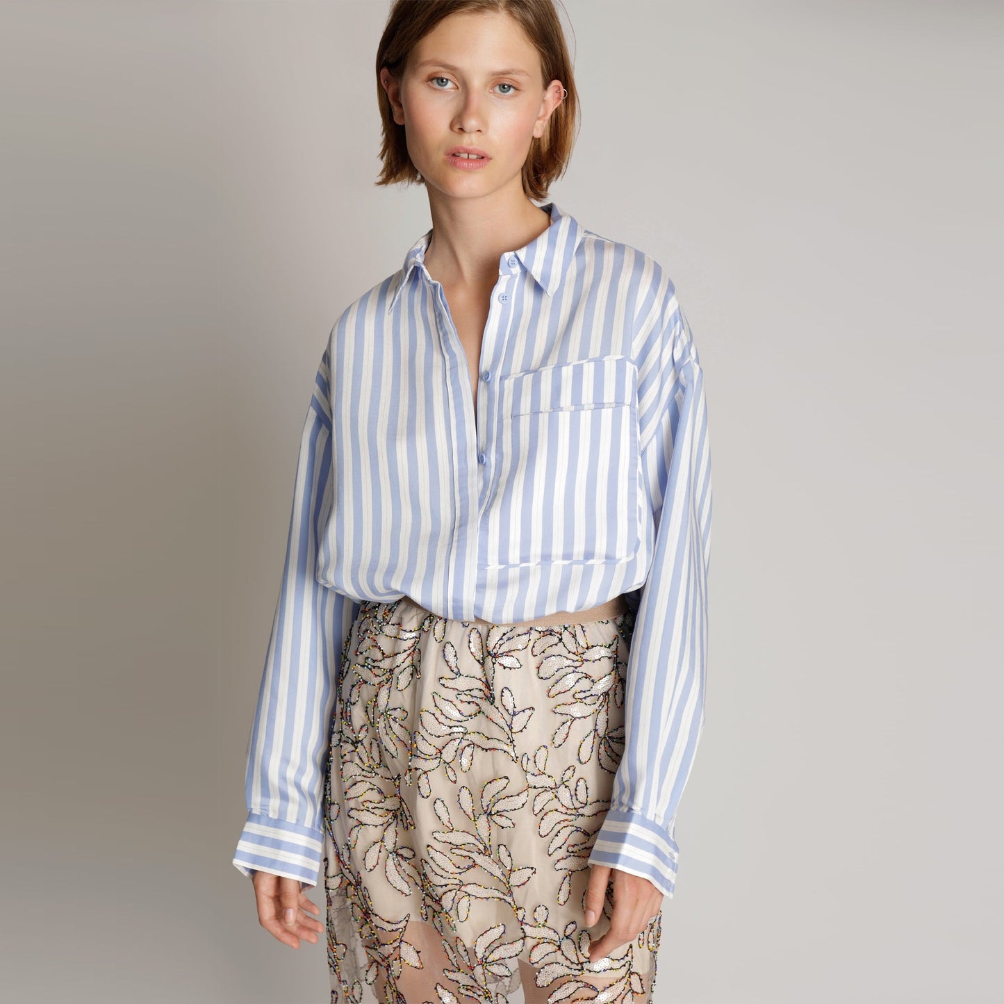 Morgana Stripe Shirt - Blue