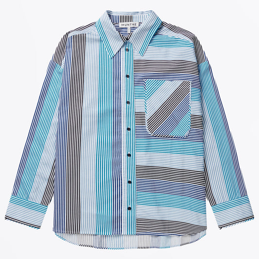 Matrimi Multi Stripe Shirt - Blue