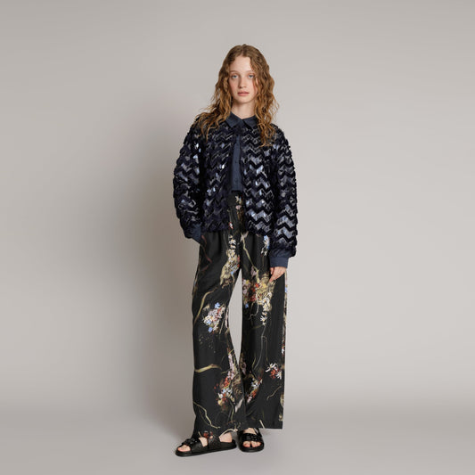 Moolinu Sequin Jacket - Navy