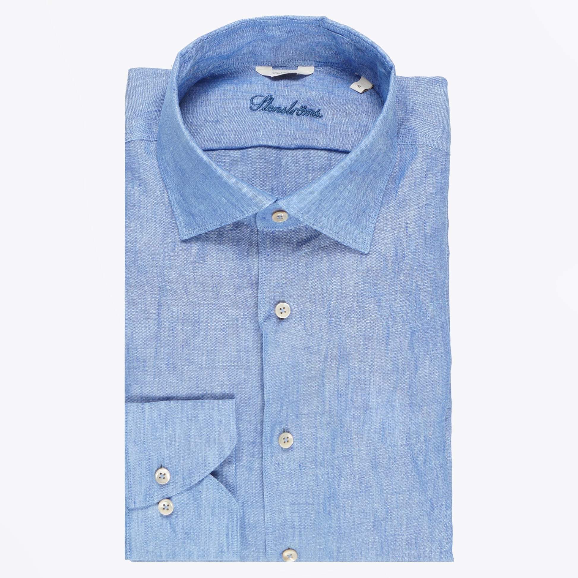 Stenstroms Laundered Linen Shirt - Blue