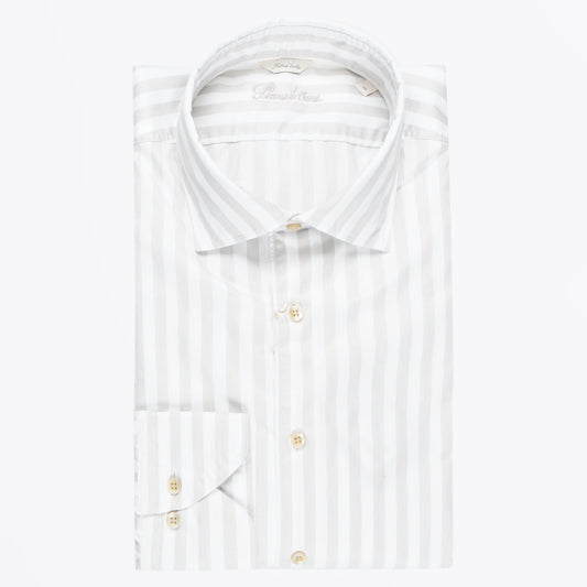 - Laundered Shirt - Beige Stripe