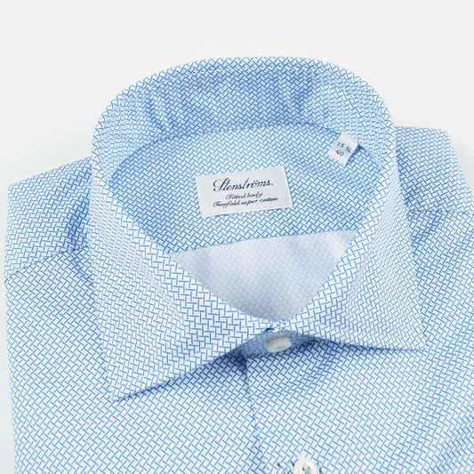 - Cross Hatch Shirt - Blue