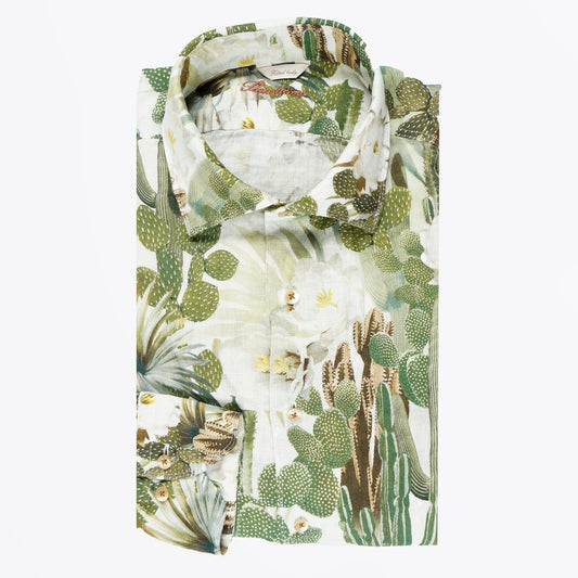 - Cactus Print Shirt - White
