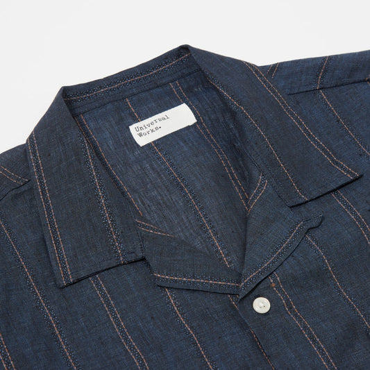 - Road SS Shirt - Navy Stripe