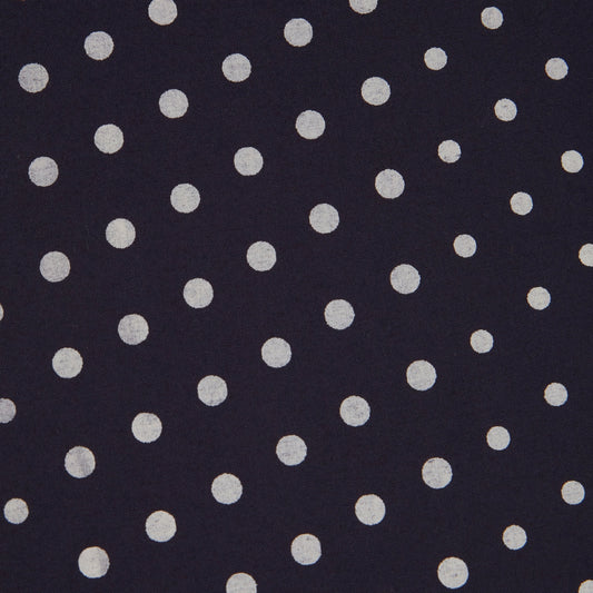 - Dot Print Short Scarf - Navy