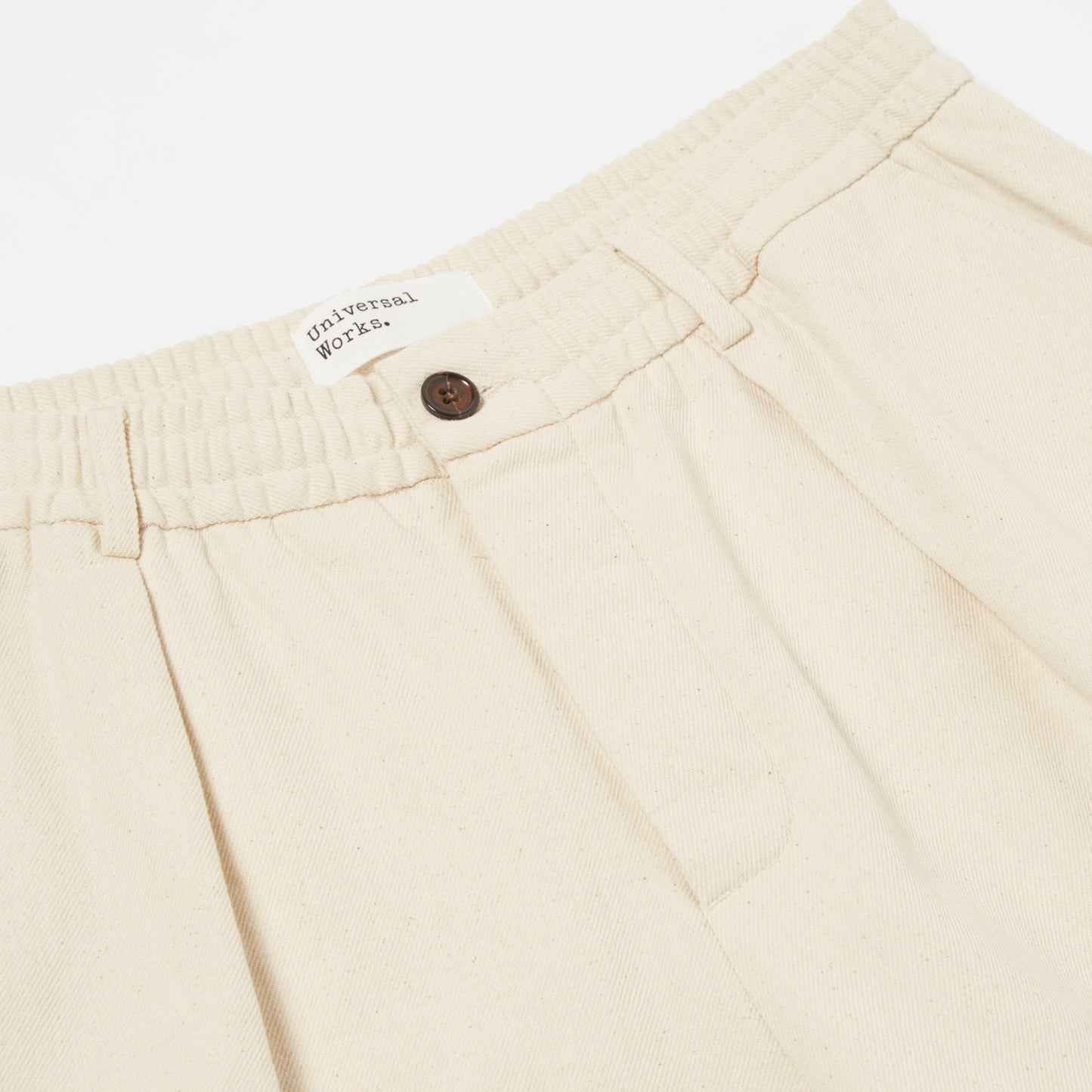 - Pleated Track Pant - Ecru