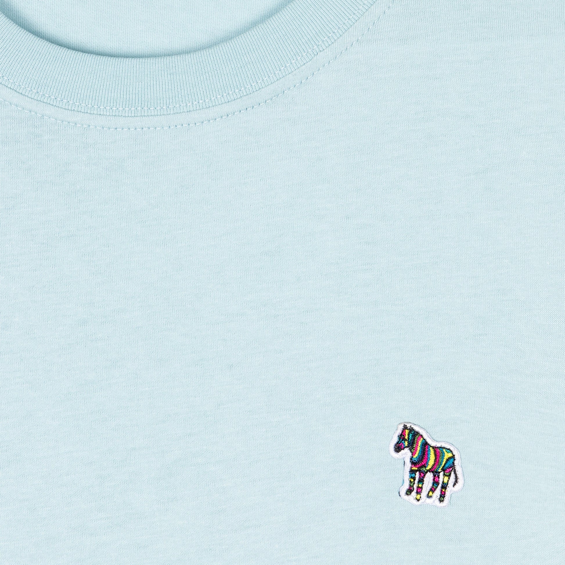 Paul Zebra Badge T-Shirt - Light Blue