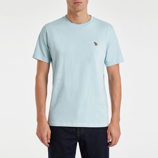 - Zebra Badge T-Shirt - Light Blue