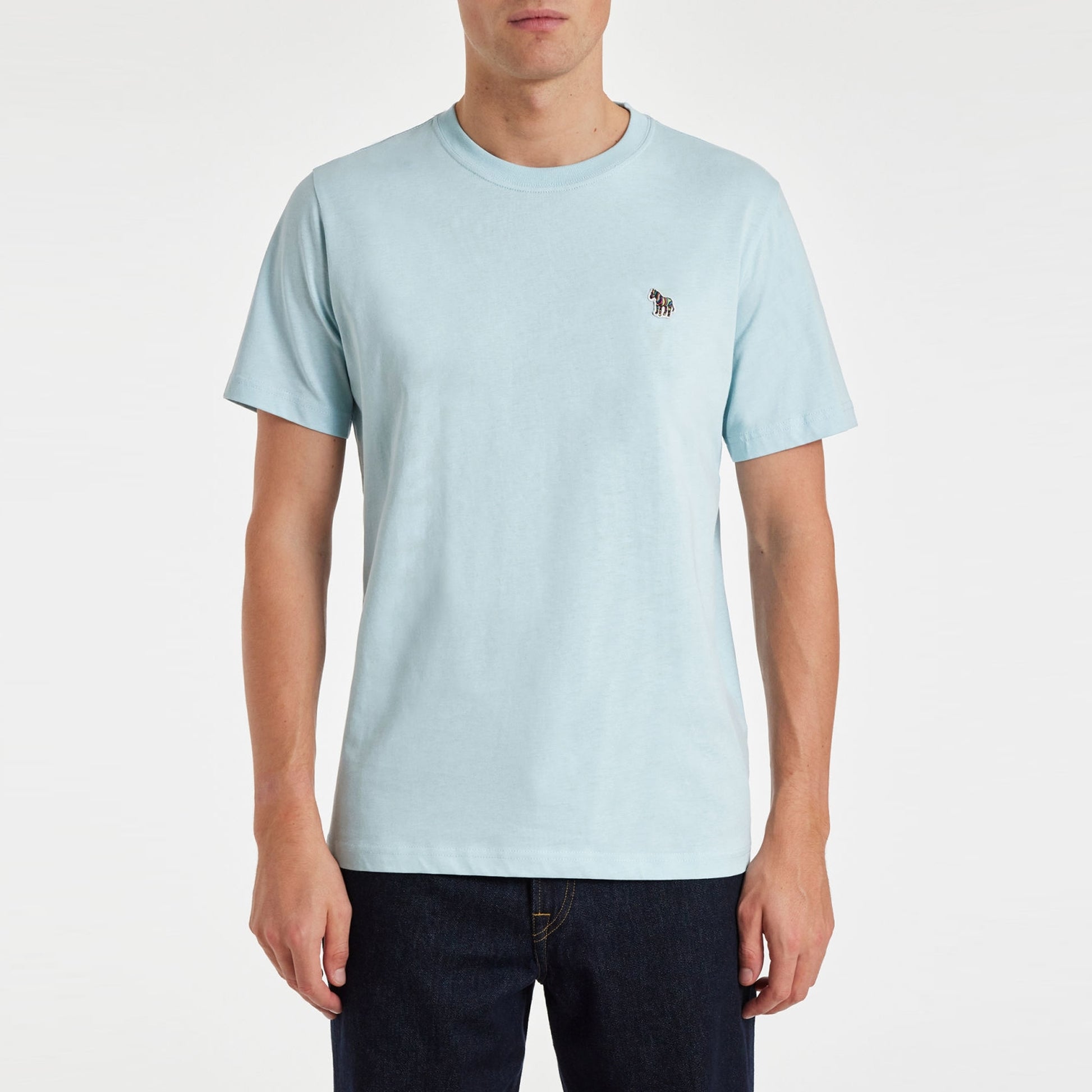 Paul Zebra Badge T-Shirt - Light Blue