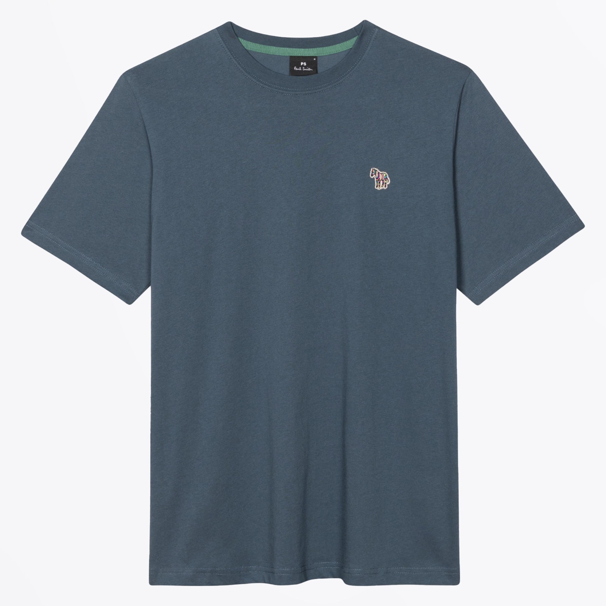 Paul Zebra Badge T-Shirt - Indigo
