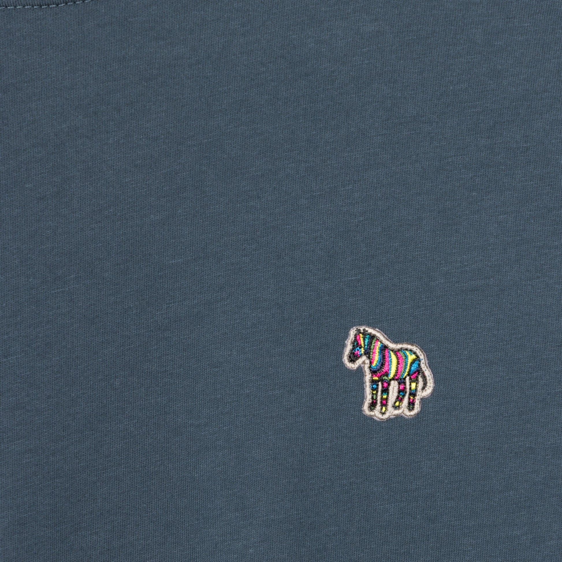 Paul Zebra Badge T-Shirt - Indigo