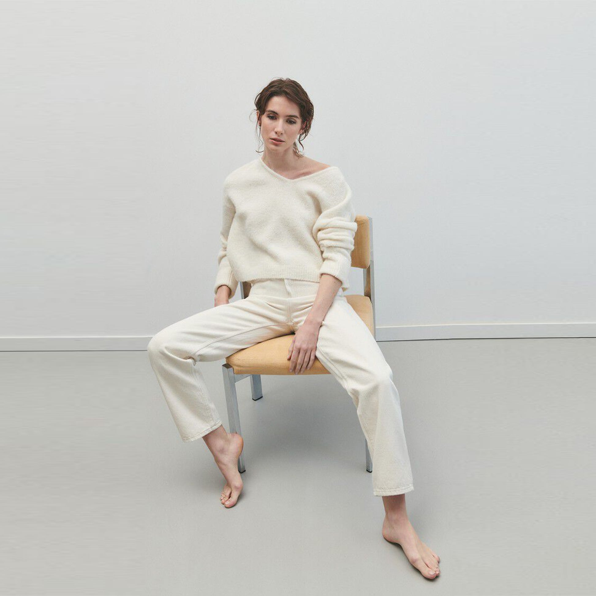 American East Sweater - Mother of Pearl Melange